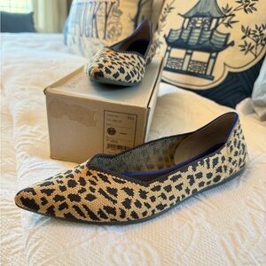 Rothy's Black and Tan Patterned Flats
